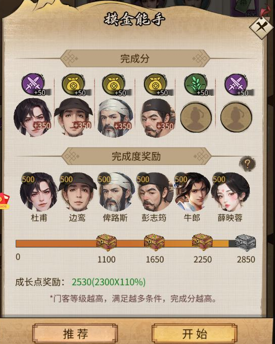 客官里面请驿站任务列表界面