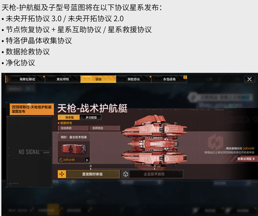 天枪护航艇获取渠道界面