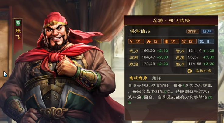 三国志王道天下五虎队搭配示意图二