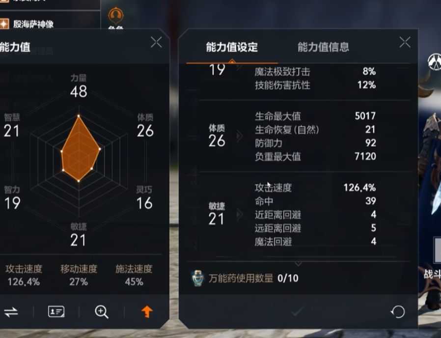 天堂2盟约双刀力量属性加点示意图