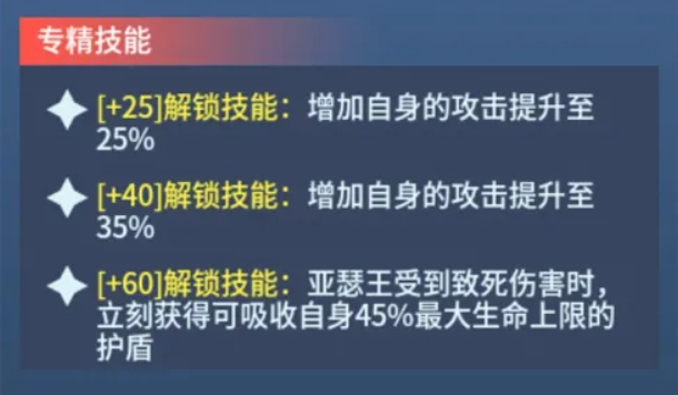 亚瑟王专精升级界面