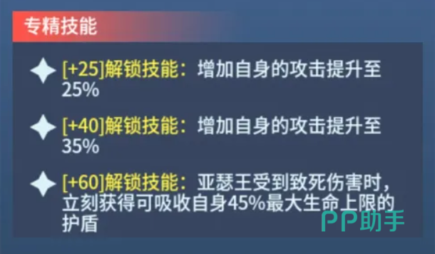 亚瑟王专精升级界面