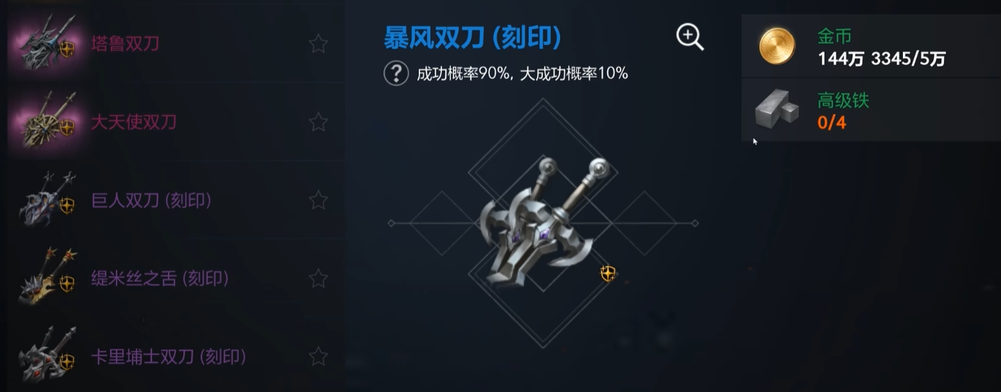 天堂2盟约双刀宝石镶嵌方案示意图