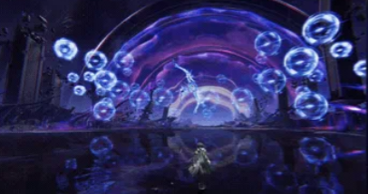阿莱克琉斯箭幕攻击与结界终箭示意图