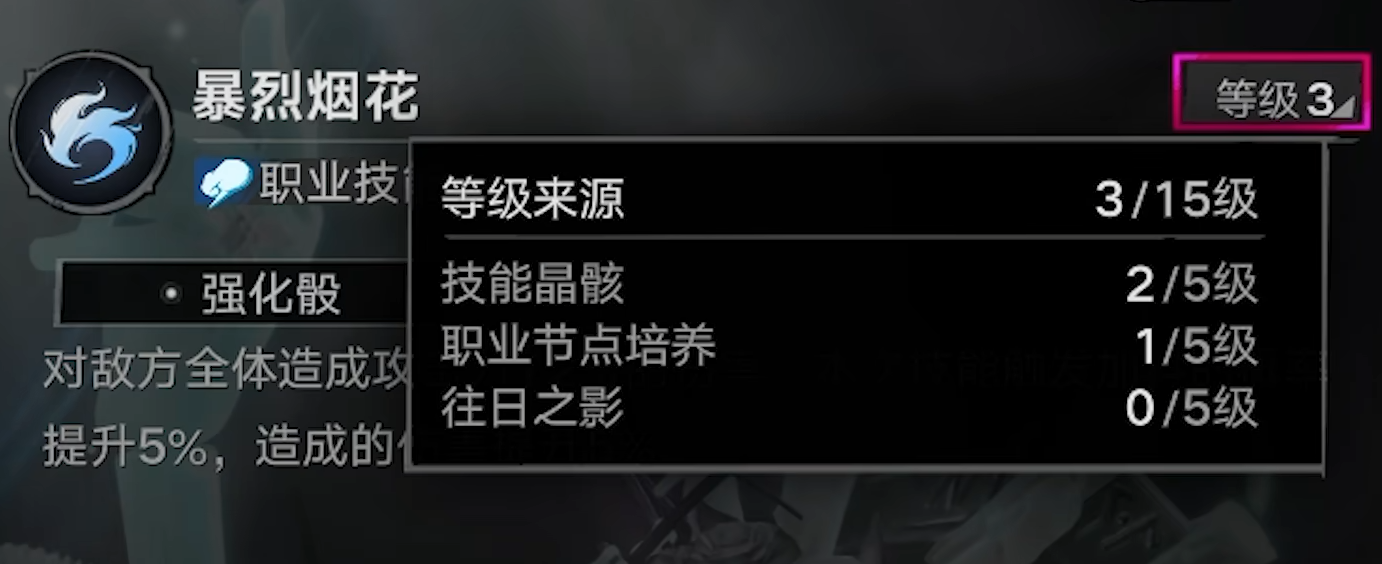 职业训练与节点解锁界面