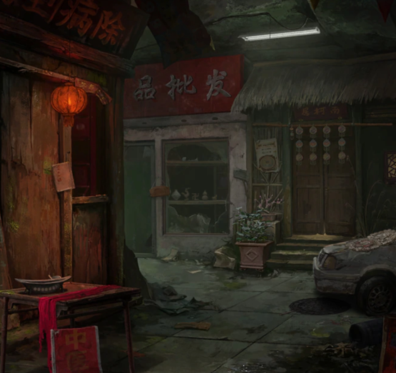 纸嫁衣9游戏截图:物品批发店内货架
