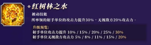 红树林之水属性加成说明