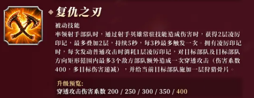 复仇之刃技能说明图
