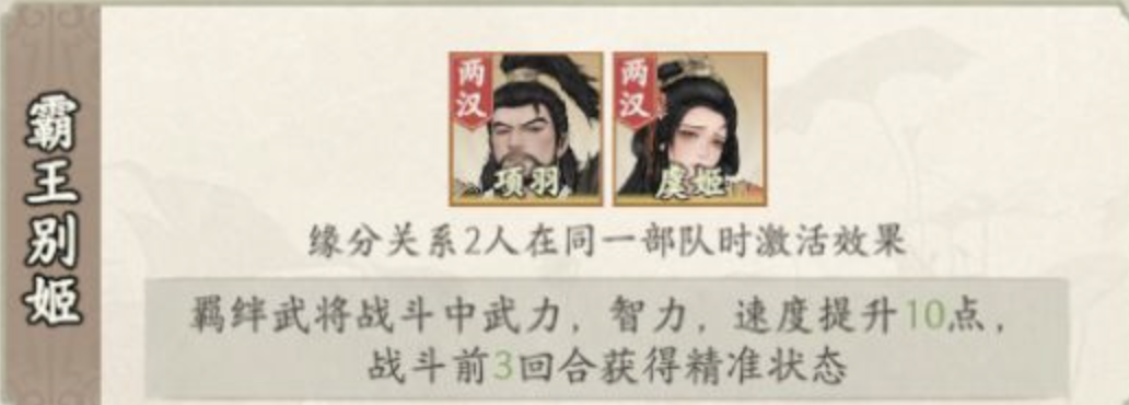 项羽虞姬萧何三将战法与加点配置详解