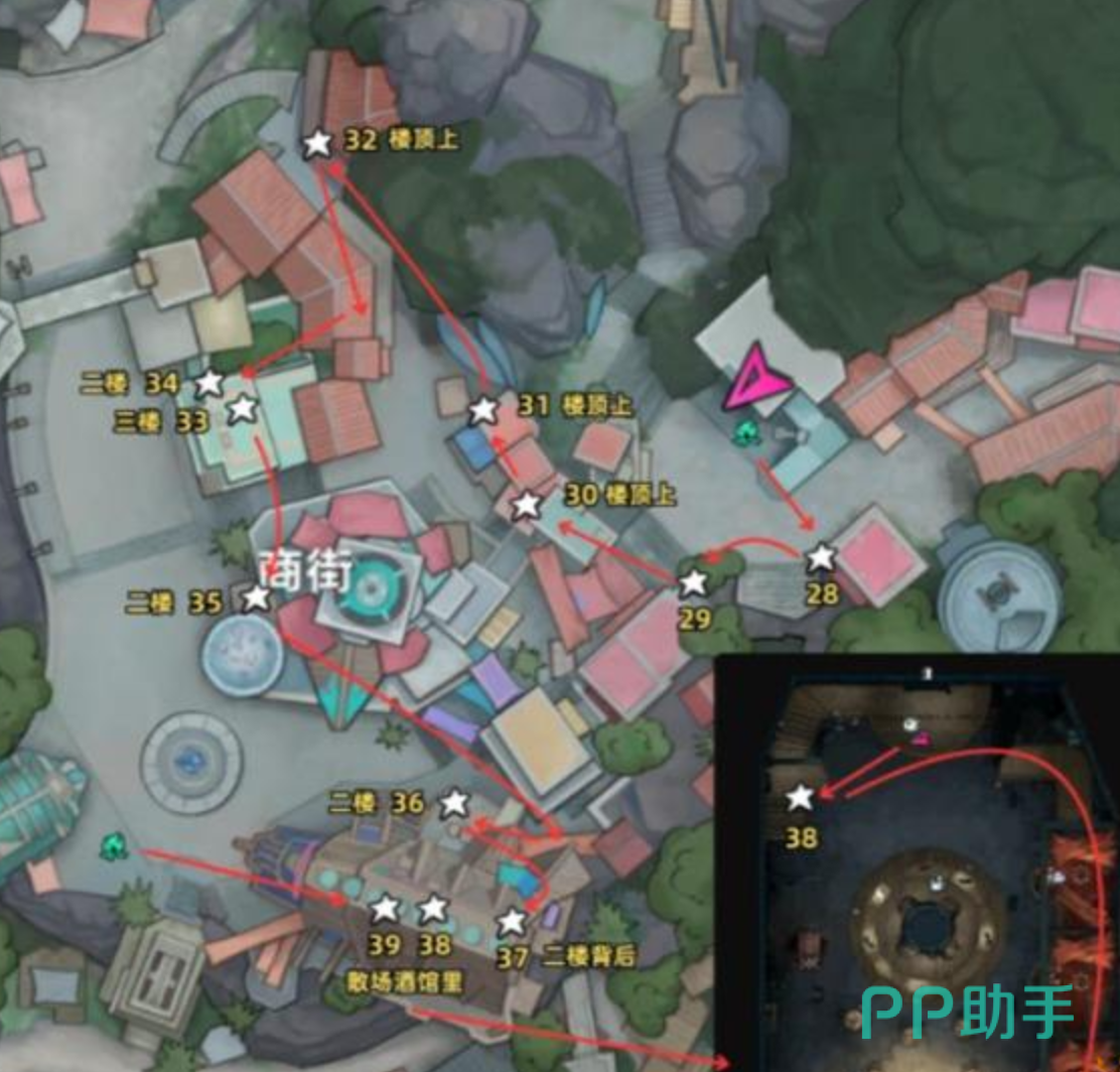 弹坑广场宝箱点位标注图