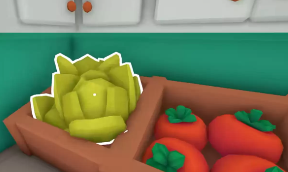 伯吉的温馨厨房厨房布局图显示砧板与平底锅协同工作场景