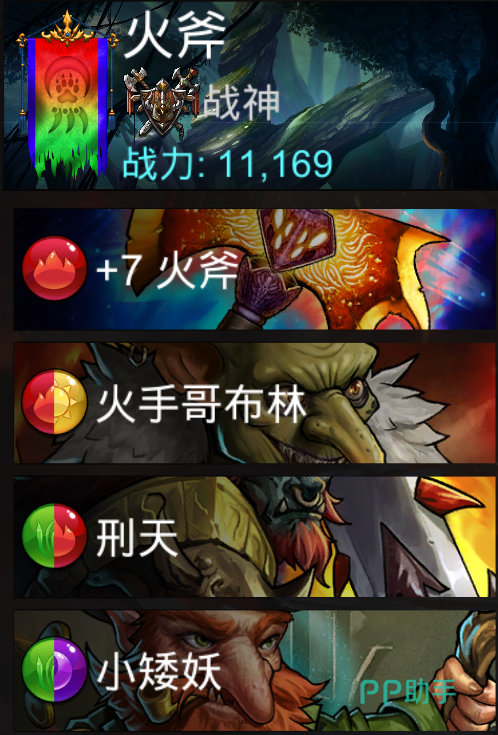 火斧队阵容示意图