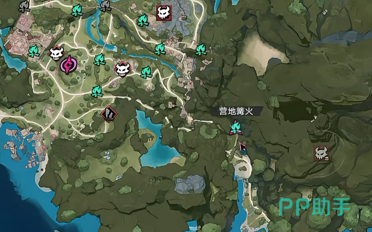 渡桥岛遗迹第一段机关路径示意图