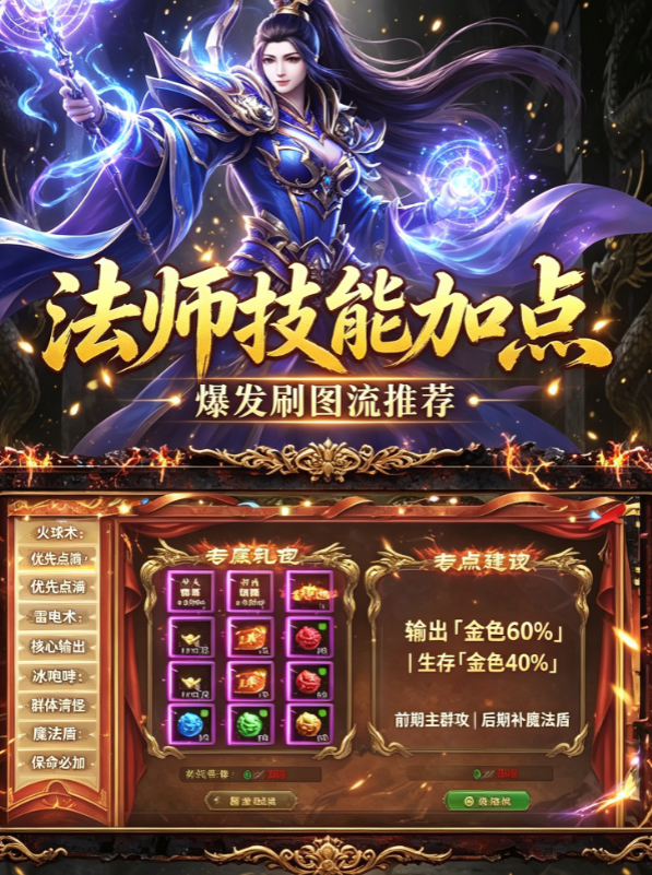 赤月强者传奇法师技能界面示意图
