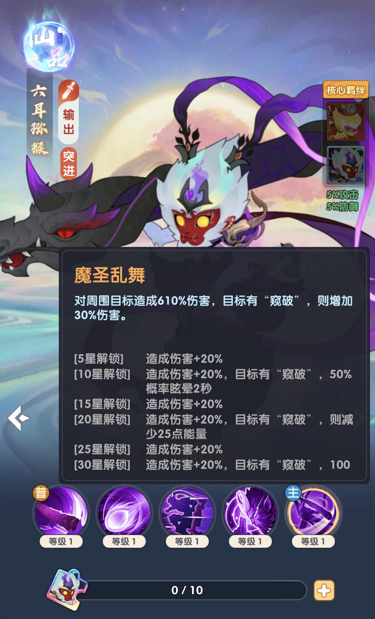 六耳猕猴与玉帝、菩提老祖组队实战示意图