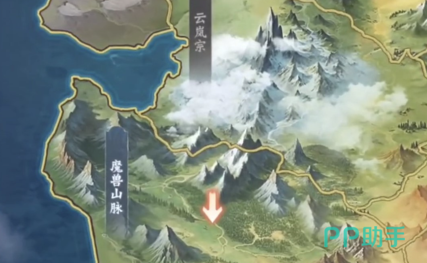 斗破苍穹斗帝之路灵兽山脉场景示意图