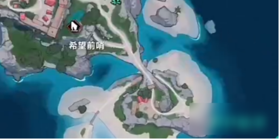 海湾岛海崖宝箱与营地位置标注图