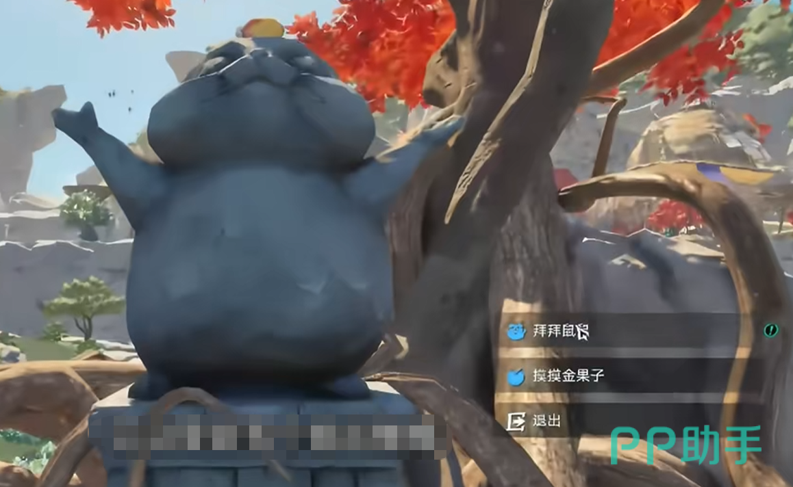 仓鼠神雕像互动界面与等级成长示意图