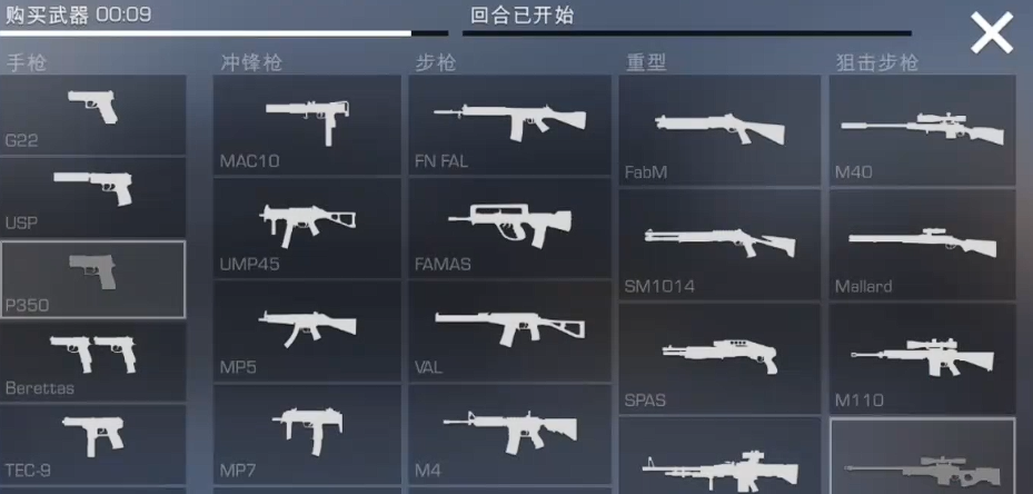 对峙交锋时刻娱乐模式武器选择界面
