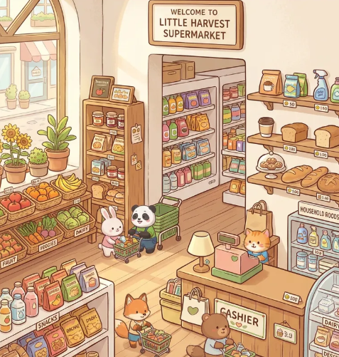 超市大亨店铺升级对比图