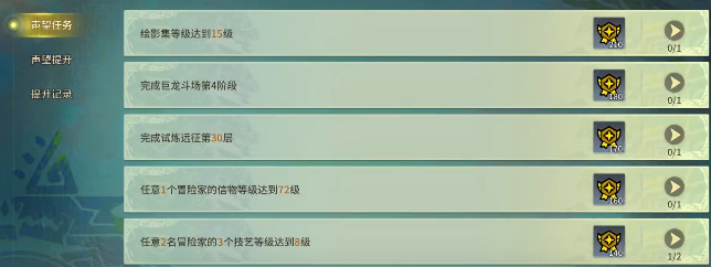 百炼精华分类与副本产出对比图
