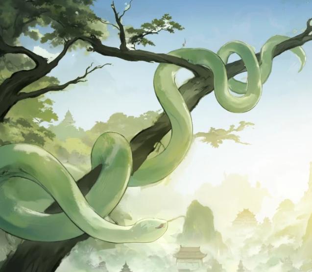 白蛇秘境场景中的金毛犼战斗界面