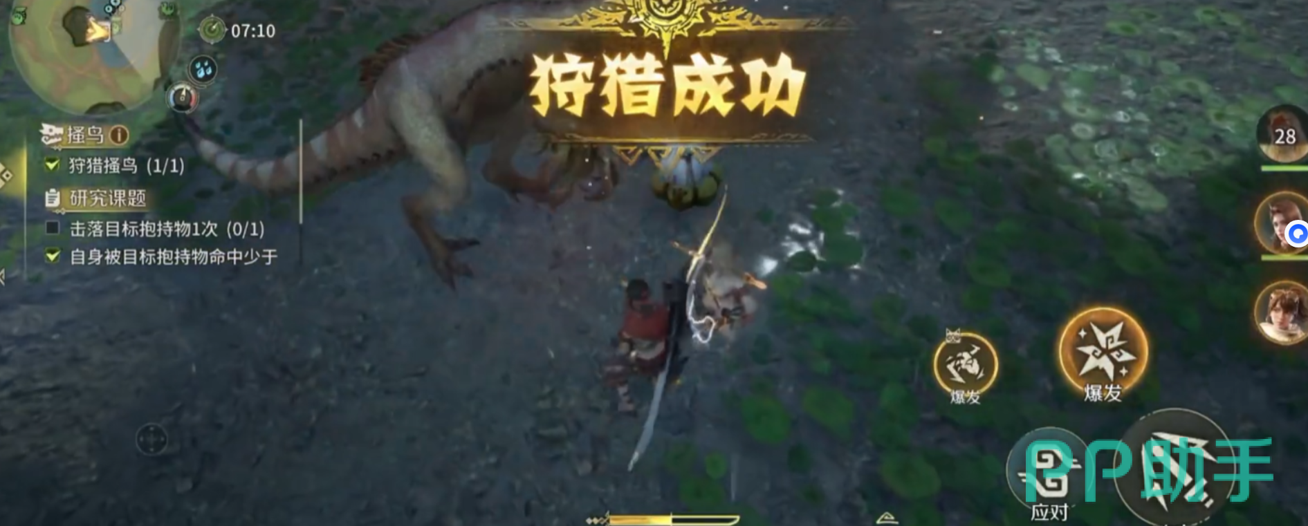 搔鸟撞击岩壁触发僵直画面