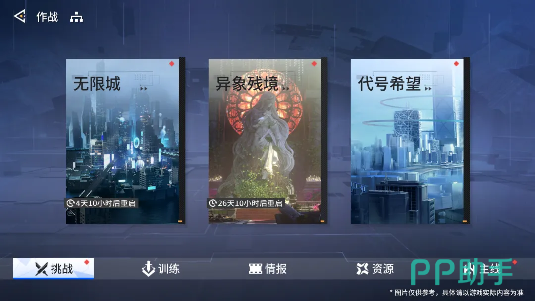 锚点降临异象残境玩法界面示意图