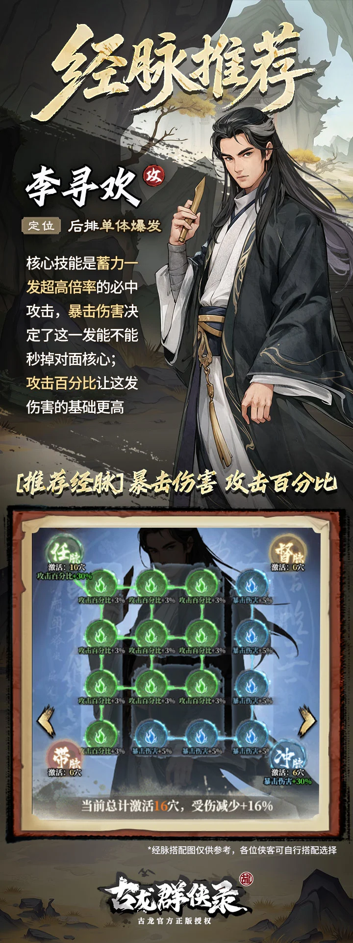 古龙群侠录经脉与其他养成模块联动关系