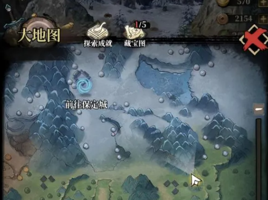 门派区域日常动线宝箱示意图