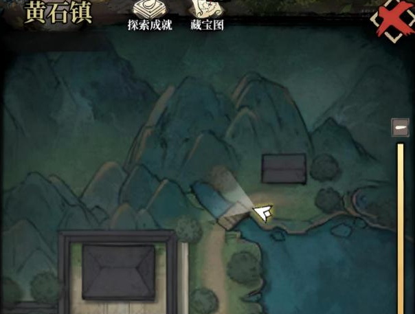 古龙群侠录黄石镇木桥宝箱位置示意图