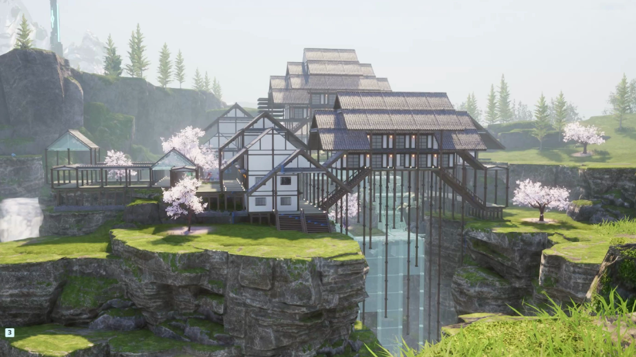 幻兽帕鲁世界基地建造系统示意图