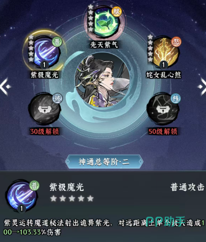 仙界大掌门紫灵技能界面截图