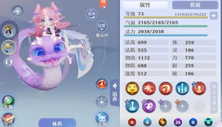 梦幻新诛仙轻享法术系宝宝符文搭配示意图