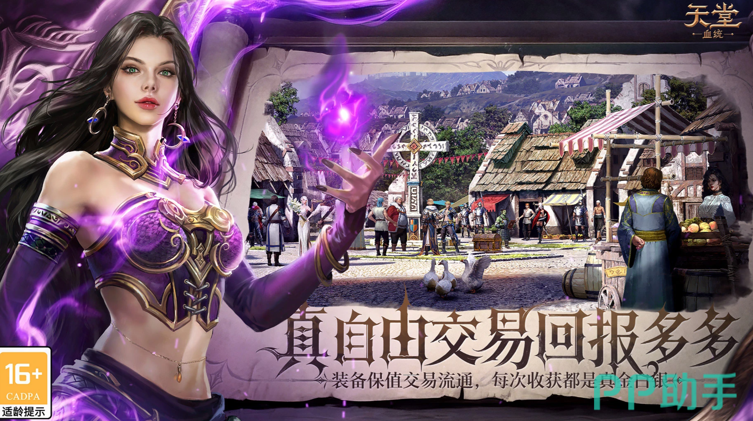 天堂血统血盟攻城战场景截图