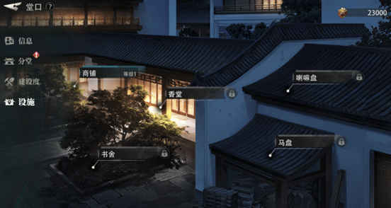堂口设施列表界面