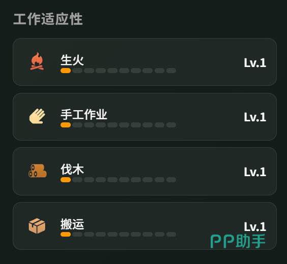秋叶猿四项工作能力图标展示