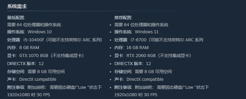 剑盾模拟器最低配置参数表