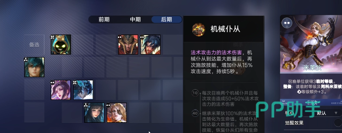 山鬼流阵容站位与技能联动示意图