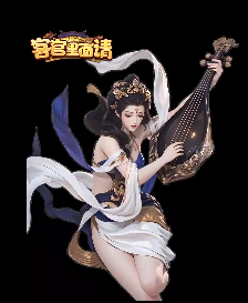 樊素弹奏琵琶特写：指尖抚弦，神情专注