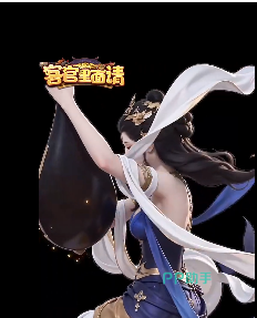 樊素舞蹈姿态:长袖凌空,身姿曼妙