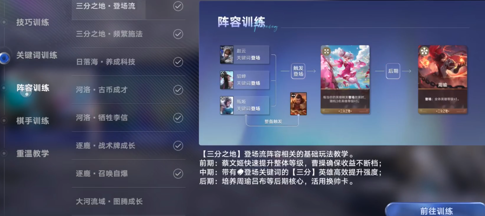 阵容训练阶段说明图
