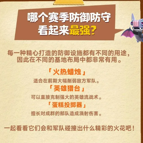 新赛季防御建筑实战布防参考图