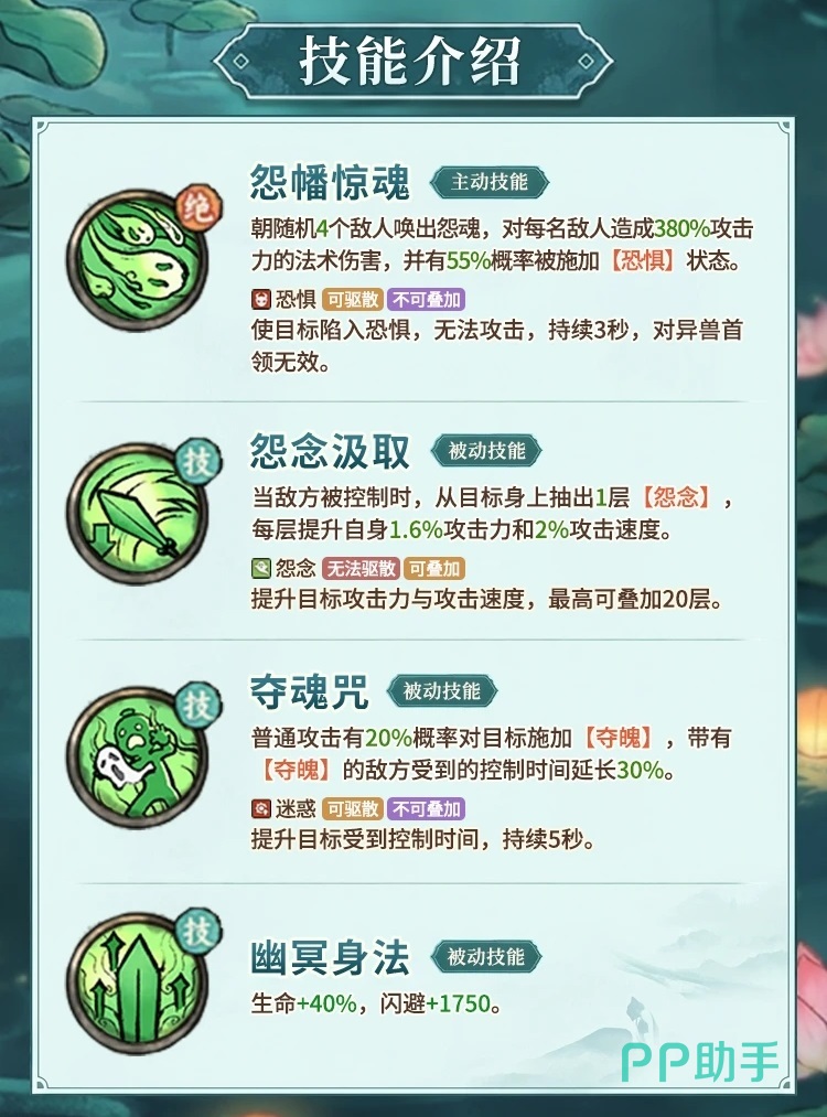 光阴之外手游司马茹角色技能详情图