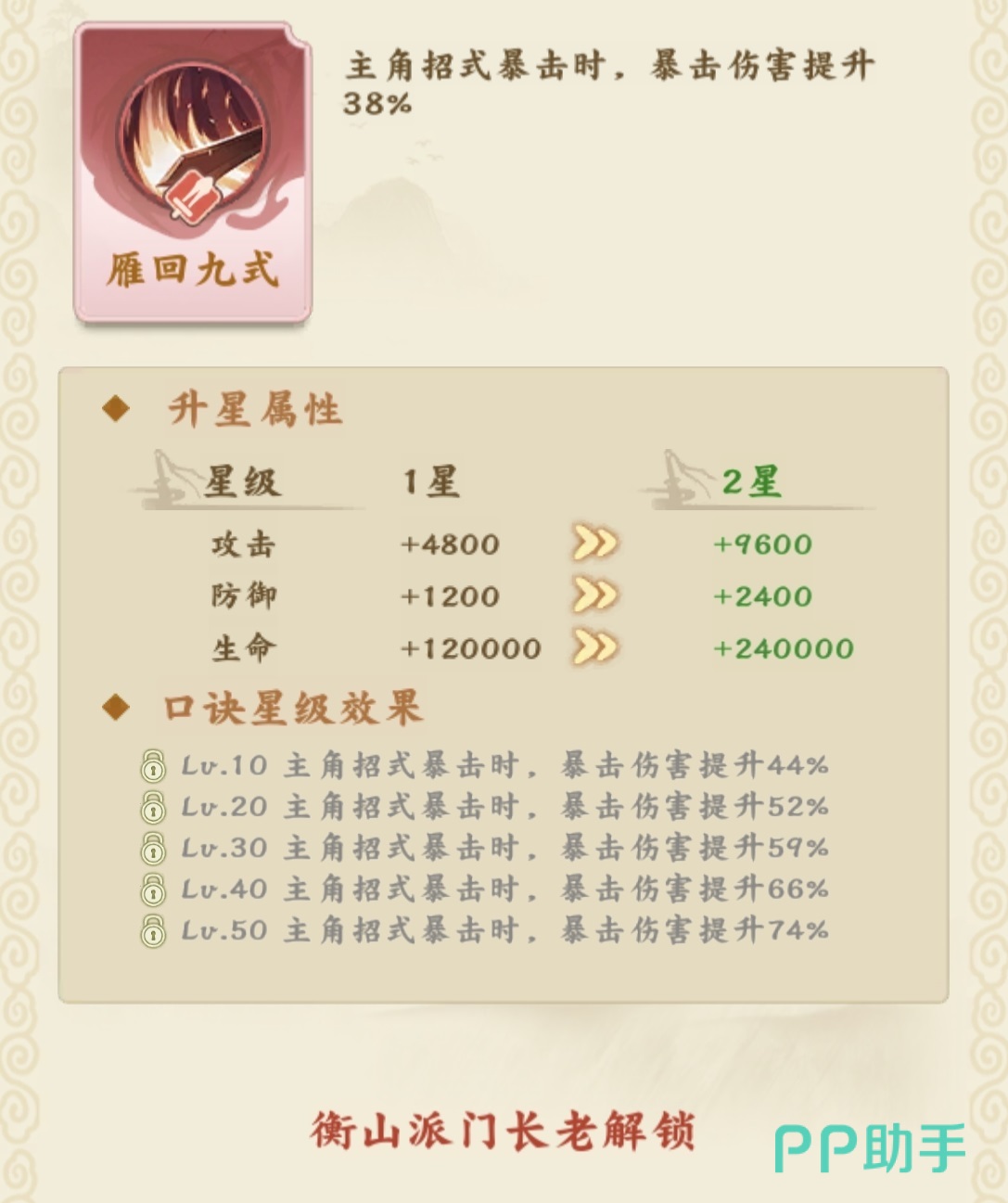 剑定武林武学搭配示意图一