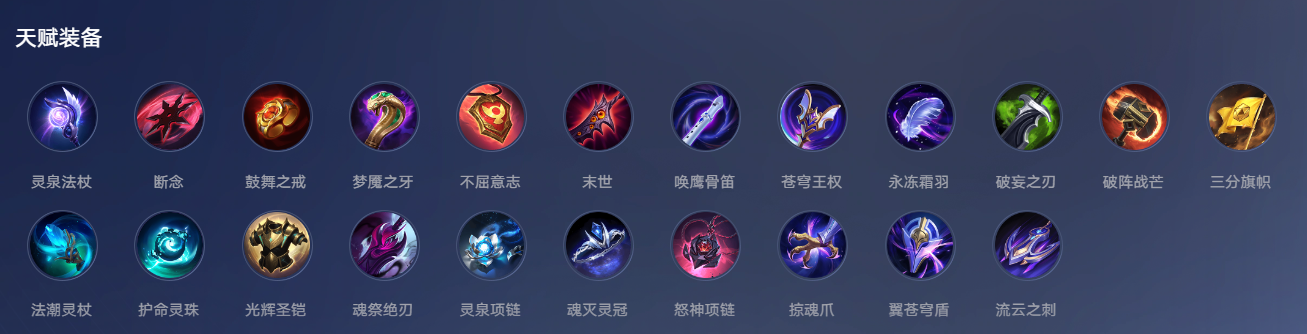 王者万象棋后羿装备推荐示意图