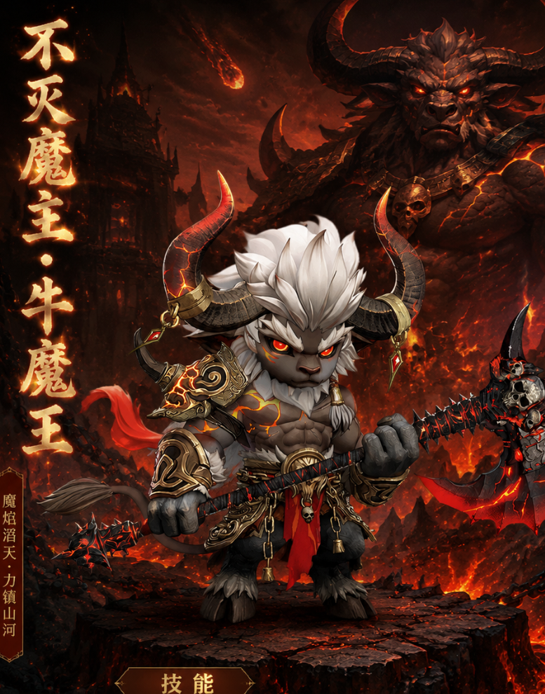 点点英雄牛魔王角色展示图