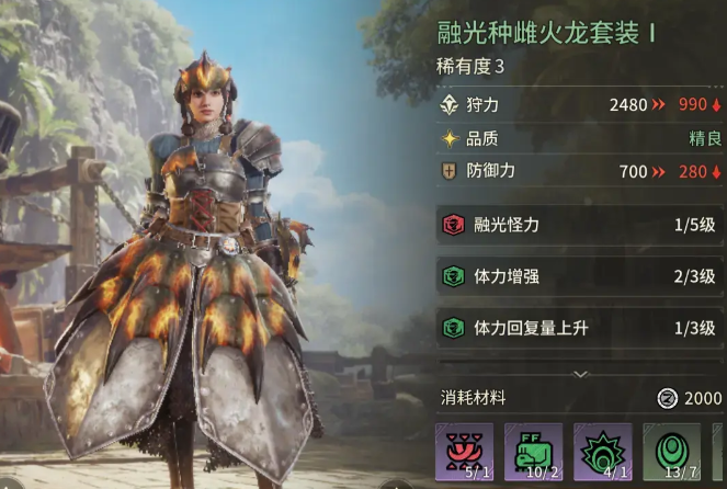 游戏内素材制作与怪物掉落关系示意图
