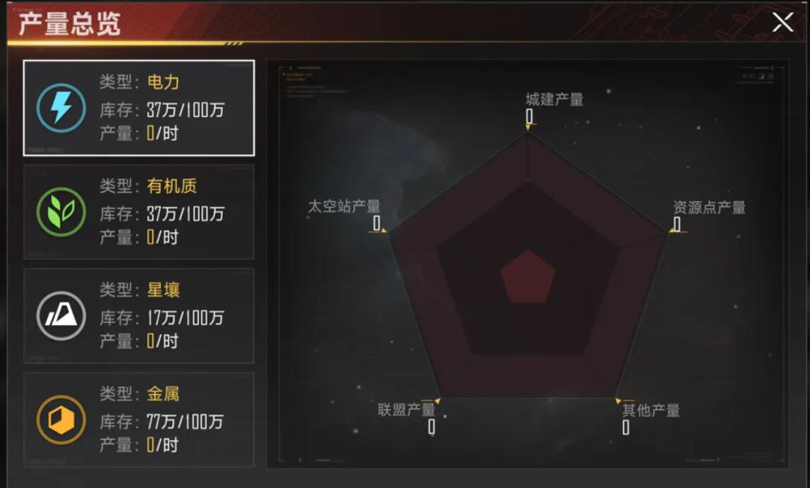 群星征途2117联盟资源站交互界面