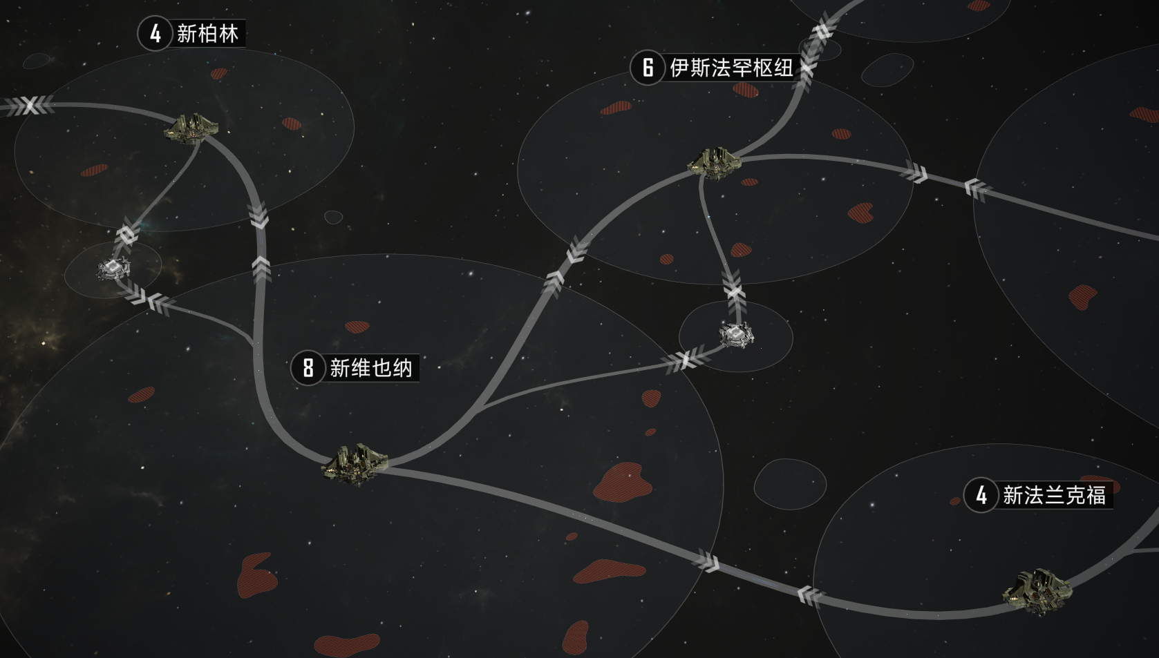 群星征途2117地月战区航路结构图